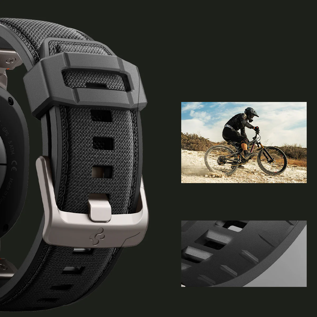 Armband für Galaxy Watch 8 / Classic, Spigen DuraPro Armor, Schwarz - Image 29