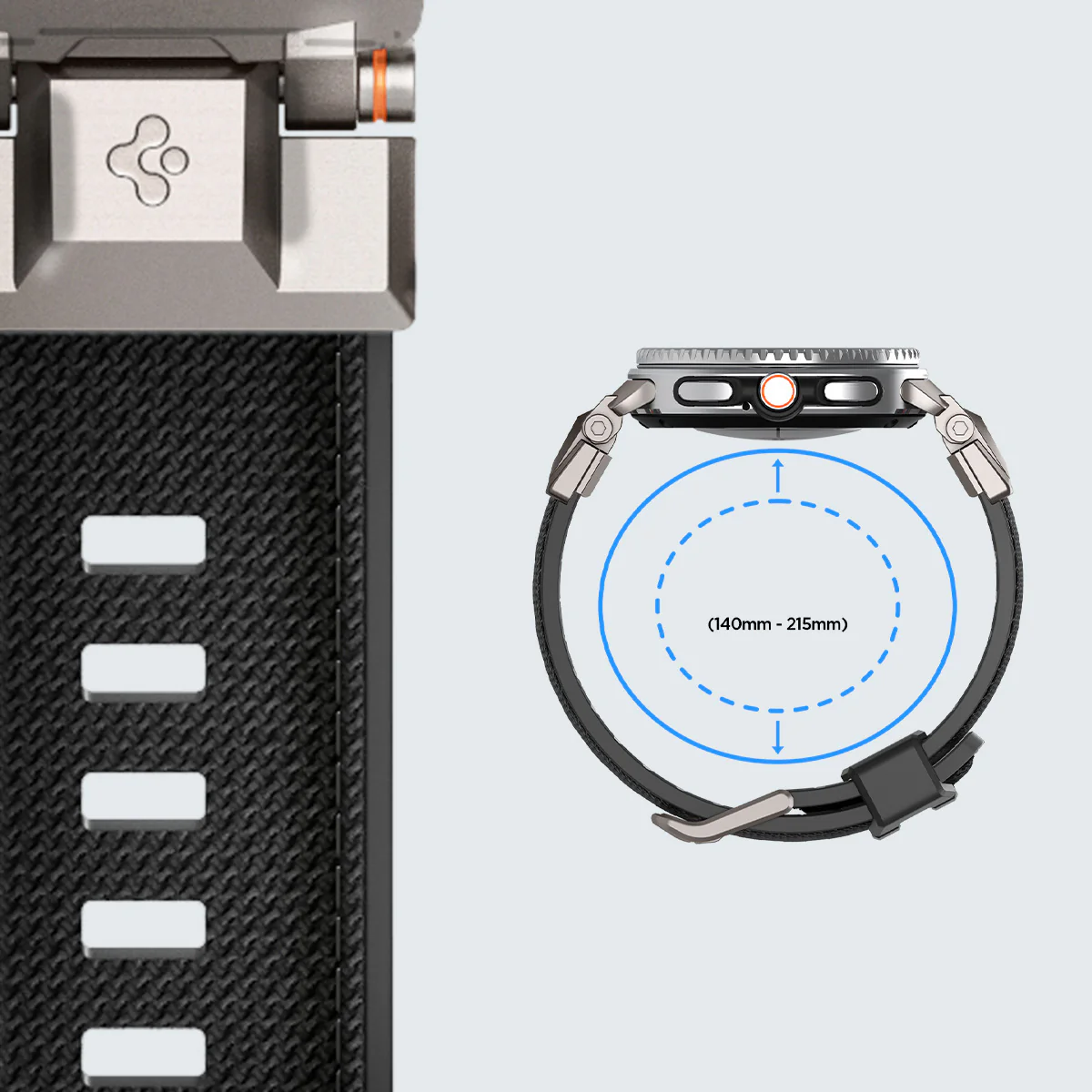 Armband für Galaxy Watch 8 / Classic, Spigen DuraPro Armor, Schwarz - Image 31