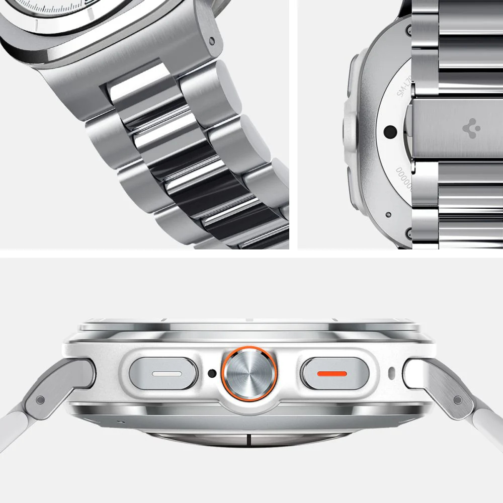 Armband für Galaxy Watch Ultra 2 / 1, Spigen Modern Fit, Silbern - Image 9