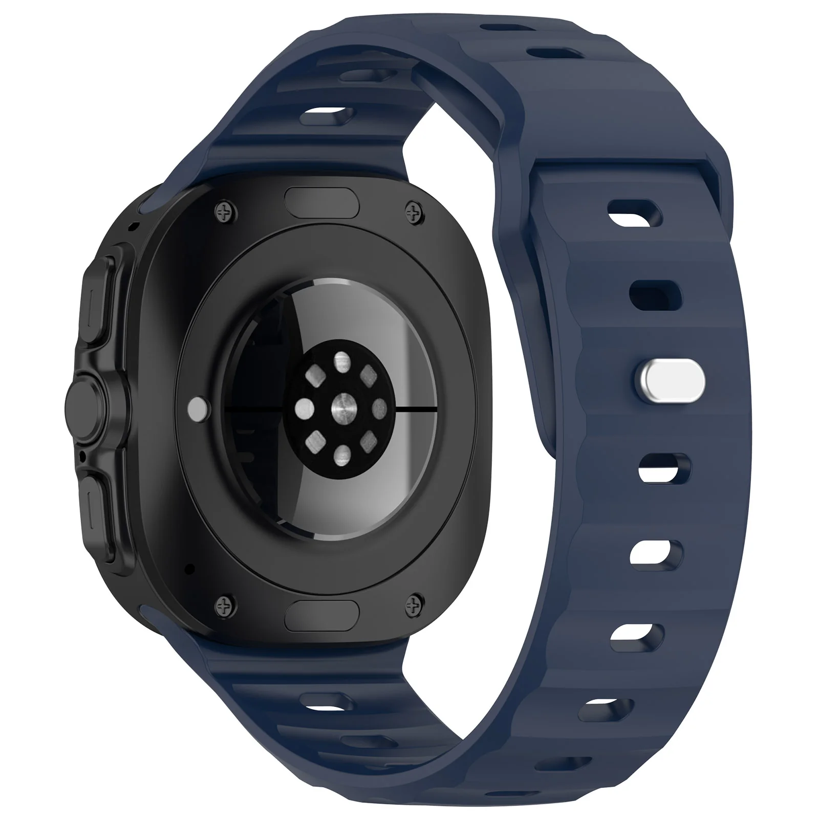 Armband für Galaxy Watch Ultra 2 / 1, Bizon Strap Watch Silicone G, Dunkelblau - Image 4