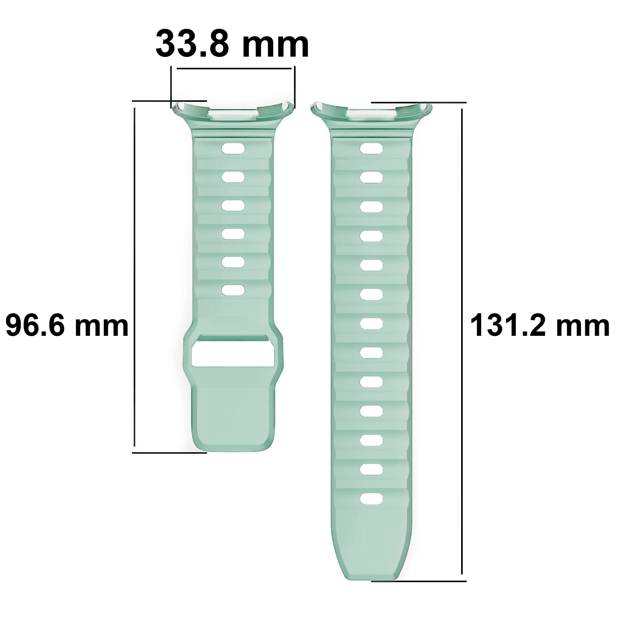 Armband für Galaxy Watch Ultra 2 / 1, Bizon Strap Watch Silicone G, Minze - Image 2