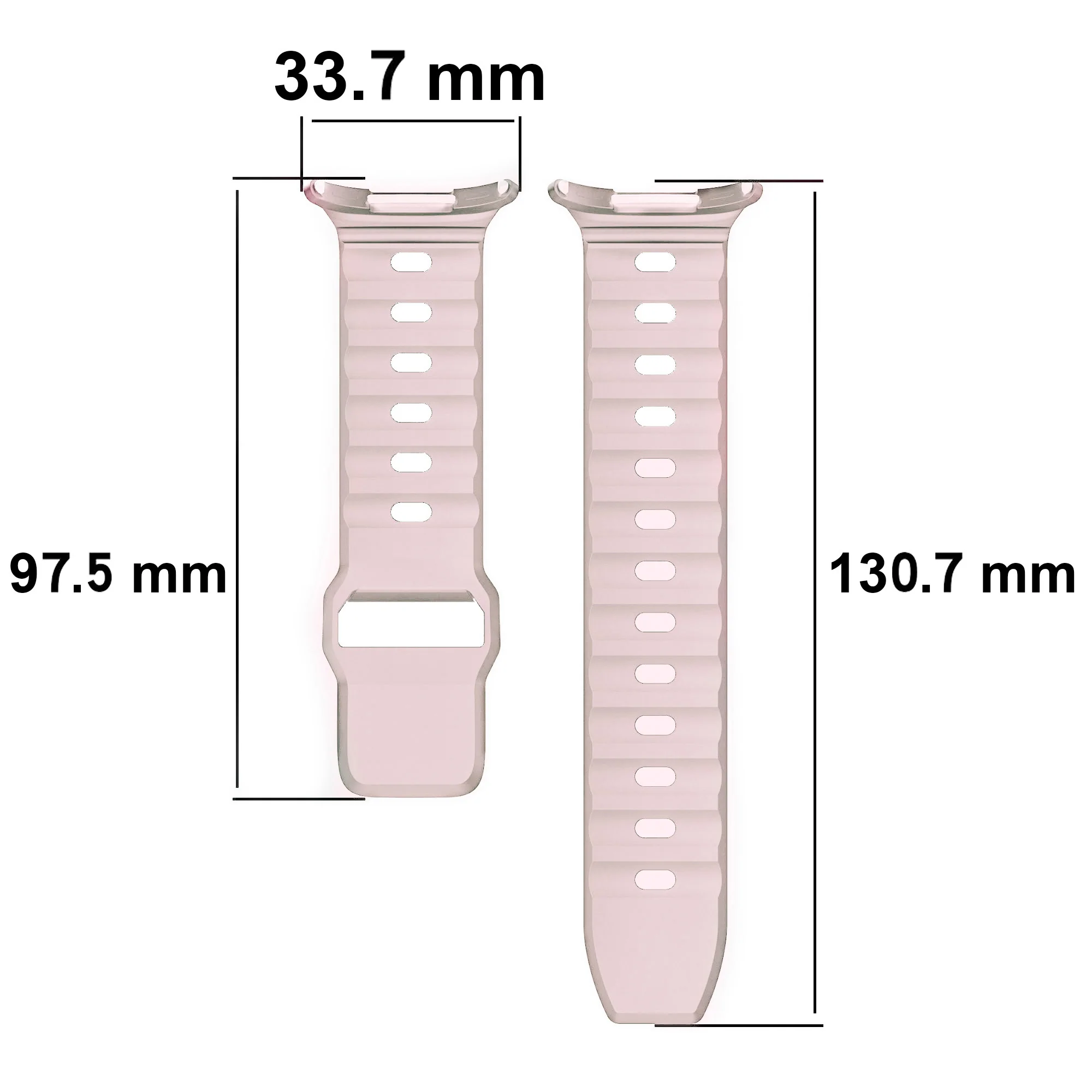 Armband für Galaxy Watch Ultra 2 / 1, Bizon Strap Watch Silicone G, Rosa - Image 2