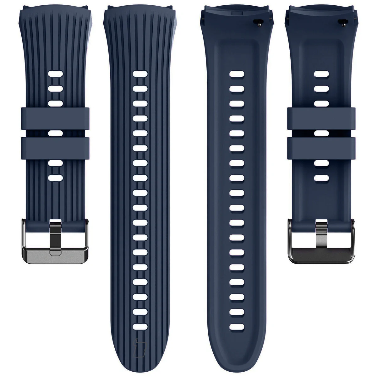 Armband für Huawei Watch 5 42 mm, Bizon Strap Watch Silicone T, Dunkelblau - Image 5
