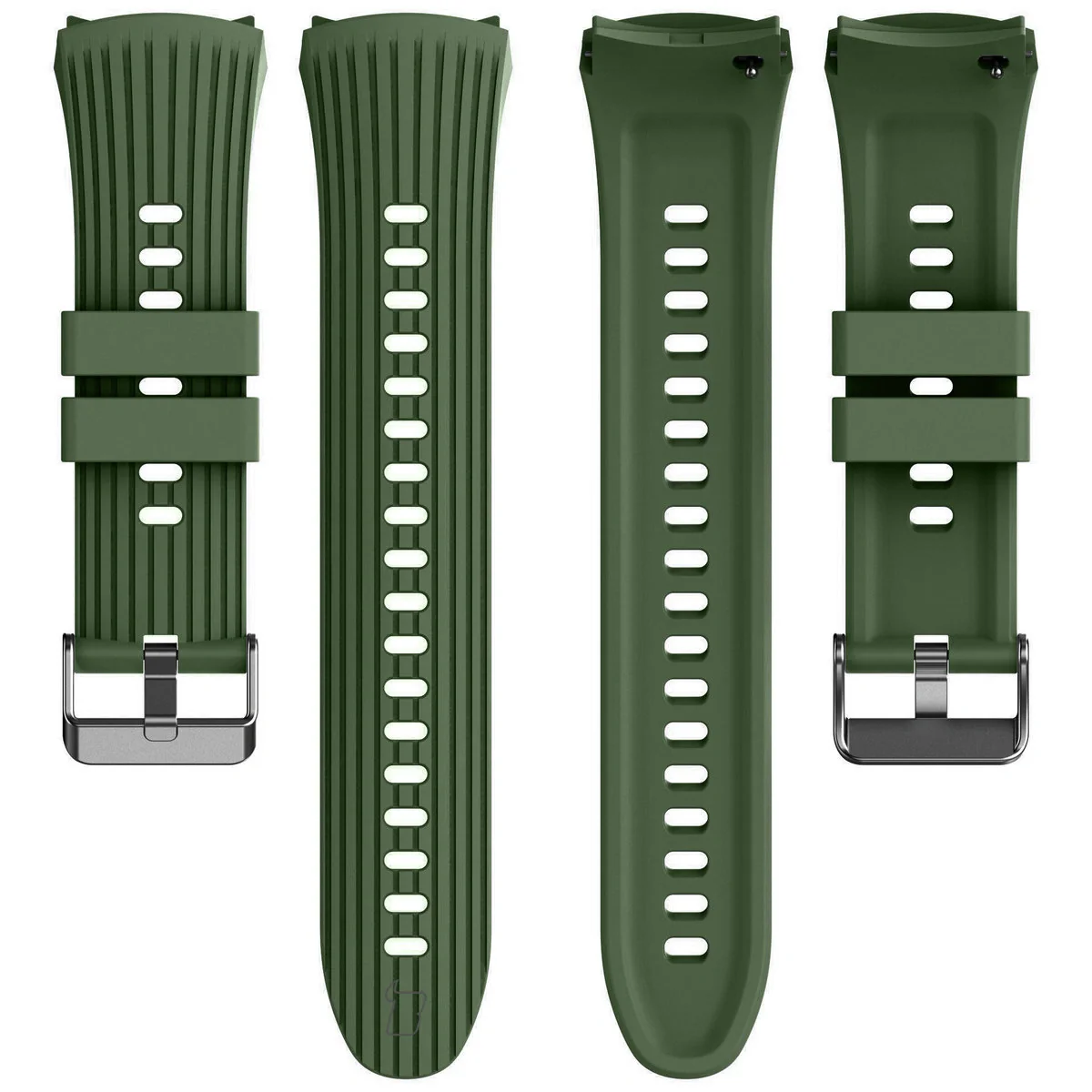 Armband für Huawei Watch 5 42 mm, Bizon Strap Watch Silicone T, Dunkelgrün - Image 5