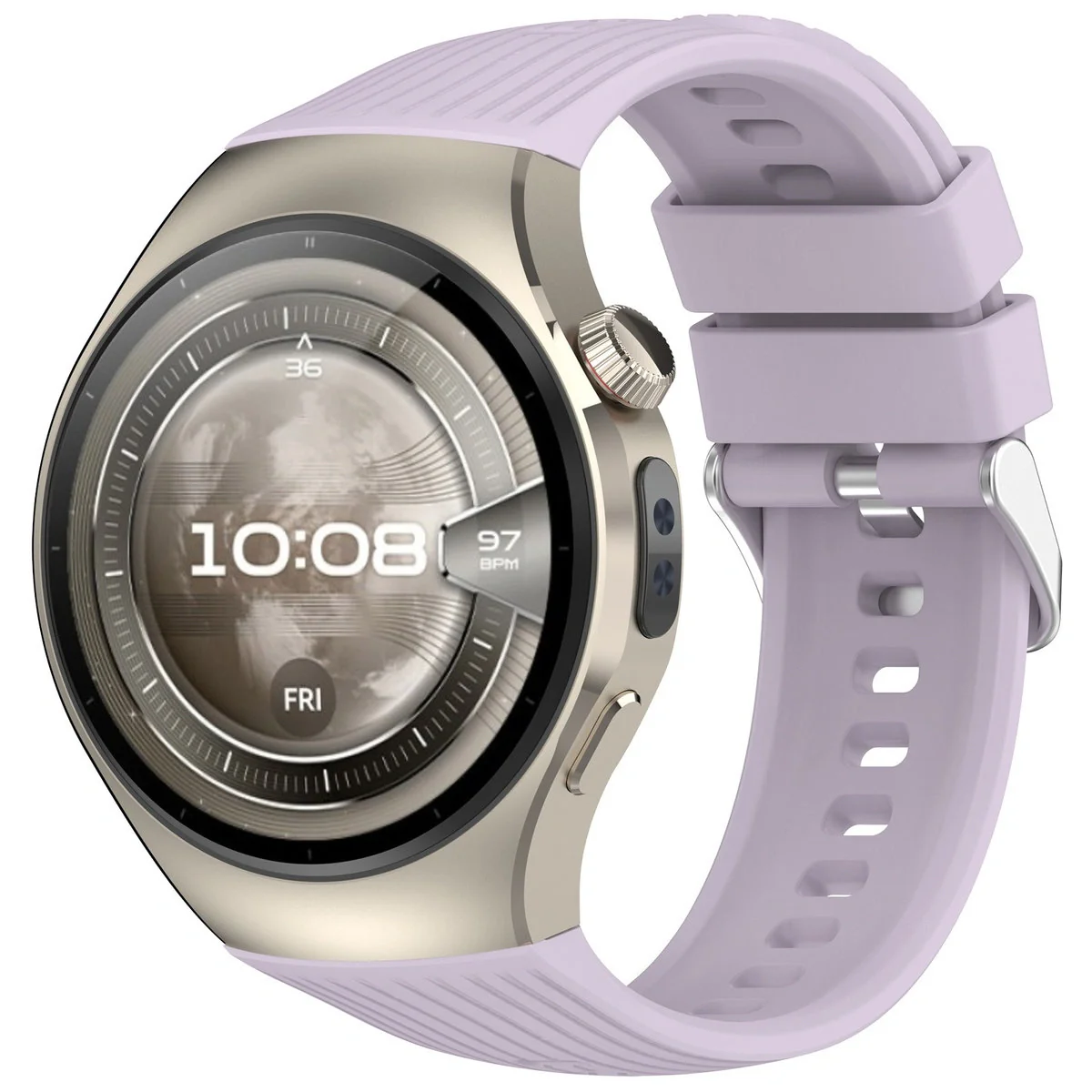 Armband für Huawei Watch 5 42 mm, Bizon Strap Watch Silicone T, Lila