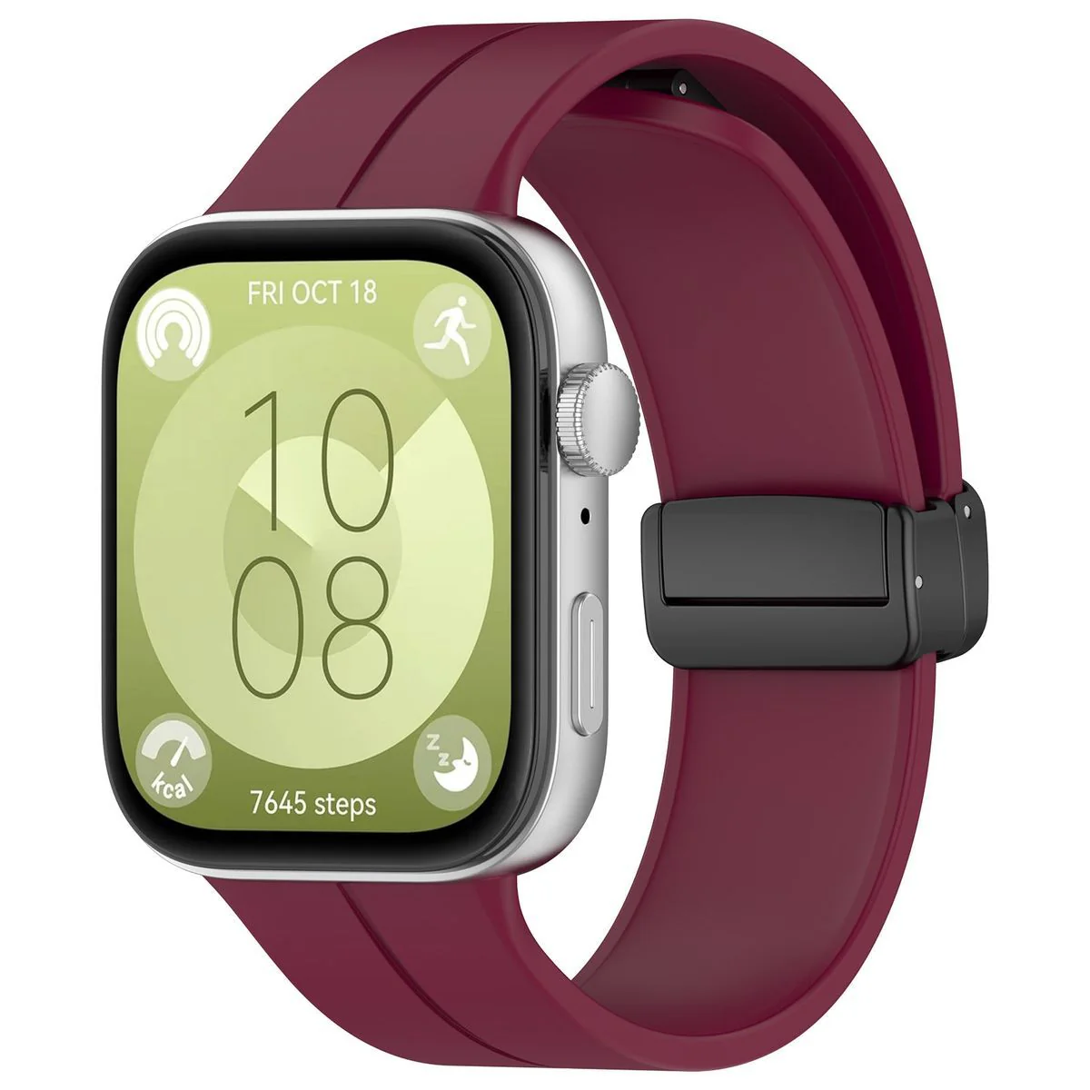 Armband für Huawei Watch Fit 4 Pro/Fit 4/Fit 3, Bizon Strap Watch Silicone L, Burgunderrot