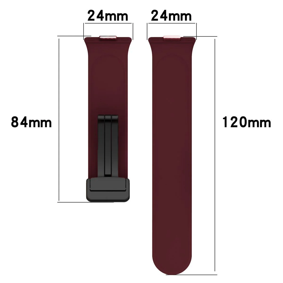 Armband für Huawei Watch Fit 4 Pro/Fit 4/Fit 3, Bizon Strap Watch Silicone L, Burgunderrot - Image 2