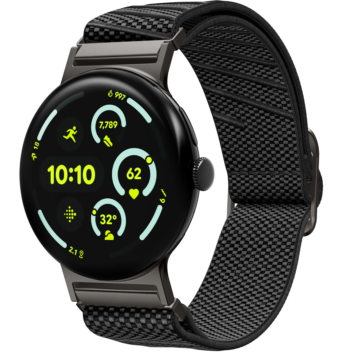 Armband für Pixel Watch 4 / 3 45 mm, Spigen Lite Fit X, Schwarz