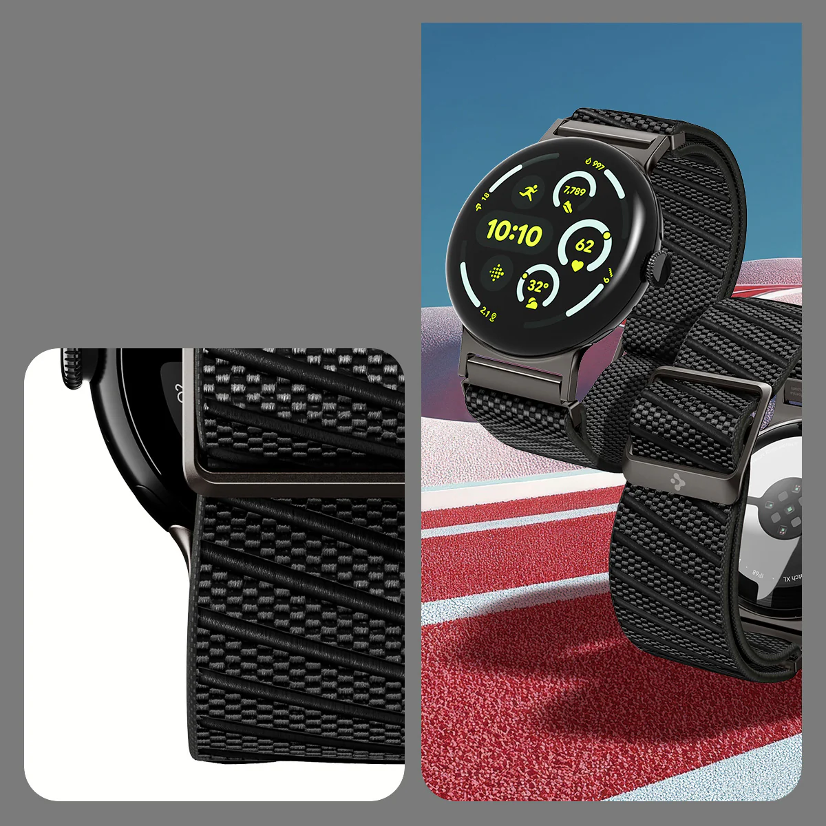 Armband für Pixel Watch 4 / 3 45 mm, Spigen Lite Fit X, Schwarz - Image 11
