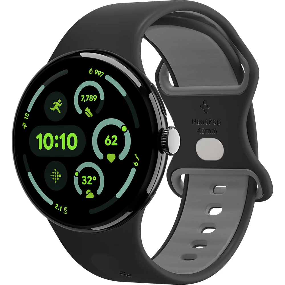 Armband für Pixel Watch 4/3 (45 mm), Spigen Nano Pop, Schwarz-Grau - Image 7
