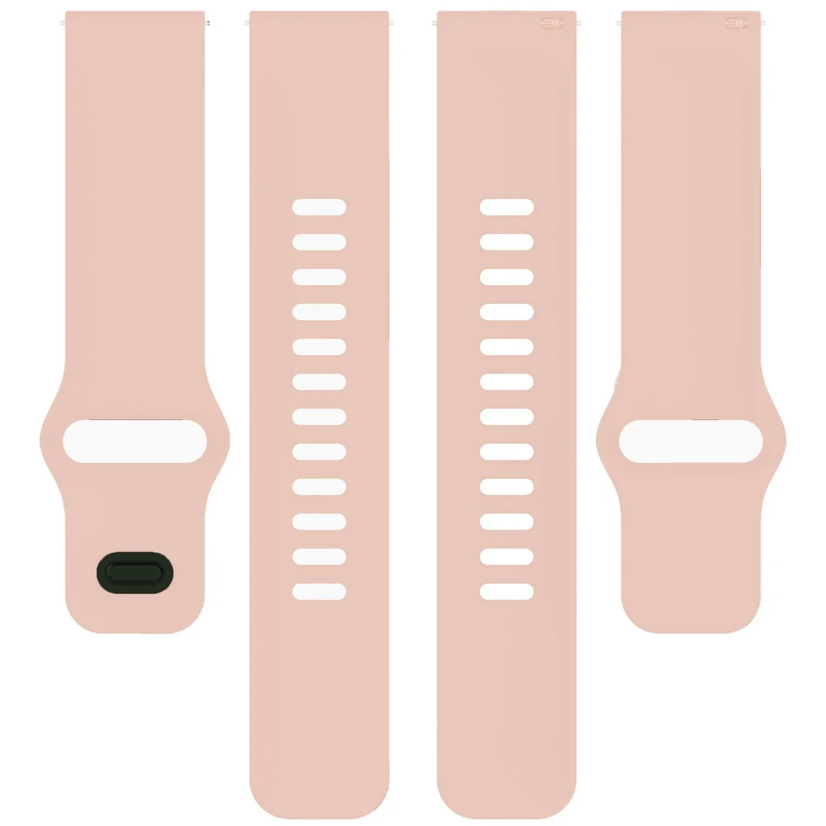 Silikon Armband für Smartwatch, Bizon Strap Watch Silicone Pro H, QuickRelease 22 mm, Rosa - Image 6