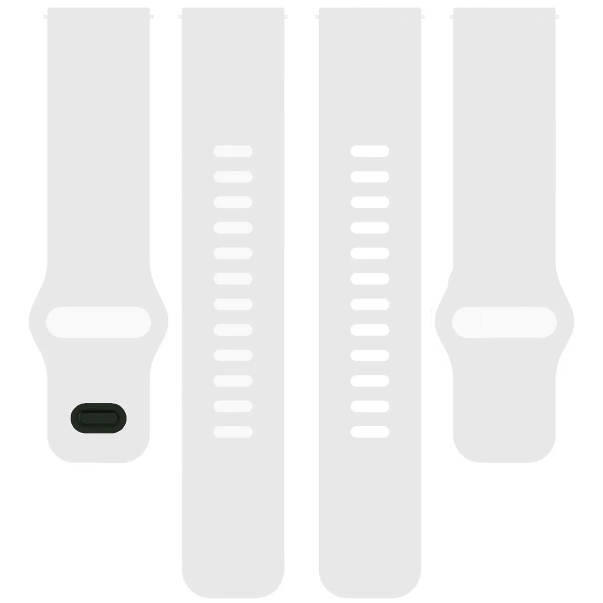 Silikon Armband für Smartwatch, Bizon Strap Watch Silicone Pro H, QuickRelease 22 mm, Weiß - Image 6