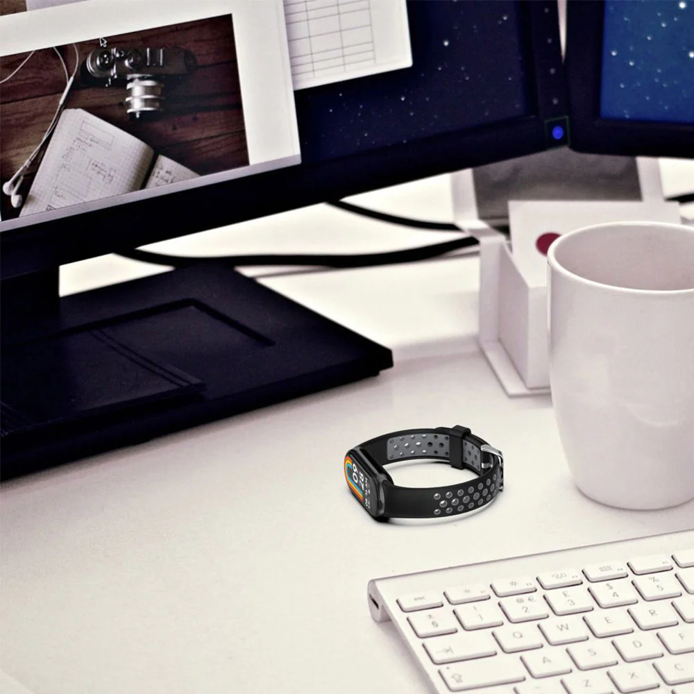 Armband für Xiaomi Smart Band 10 / 9 / 9 NFC / 8, Tech-Protect Iconband Air, Schwarz-Grau - Image 5