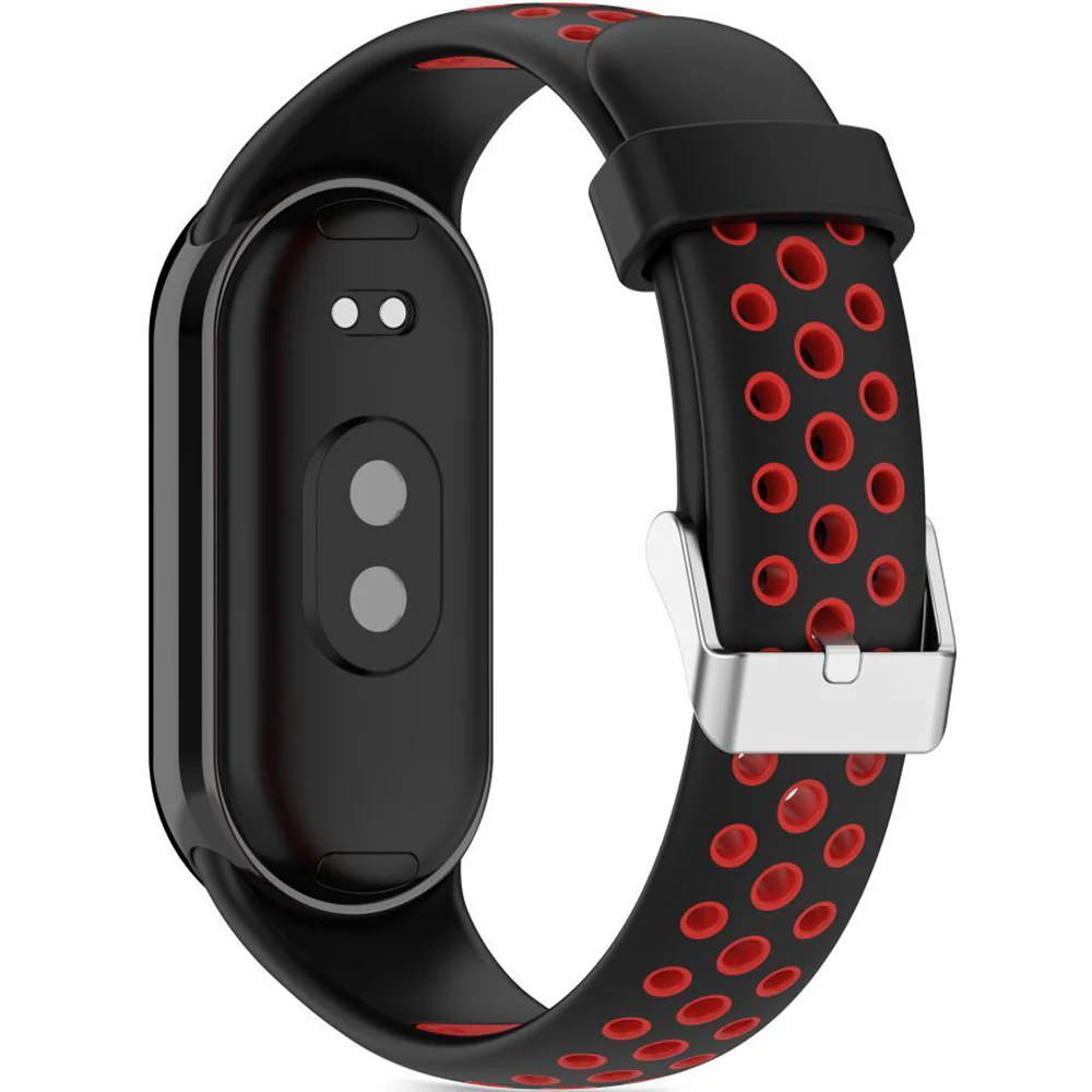 Armband für Xiaomi Smart Band 10 / 9 / 9 NFC / 8, Tech-Protect Iconband Air, Schwarz-Rot - Image 2