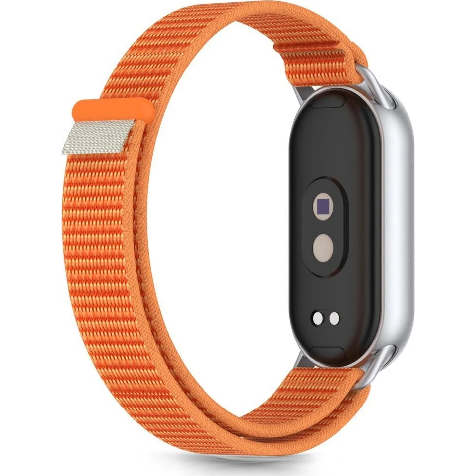 Armband für Xiaomi Smart Band 10 / 9 / 9 NFC / 8, Tech-Protect Nylon Strap,Orange/Grau - Image 2