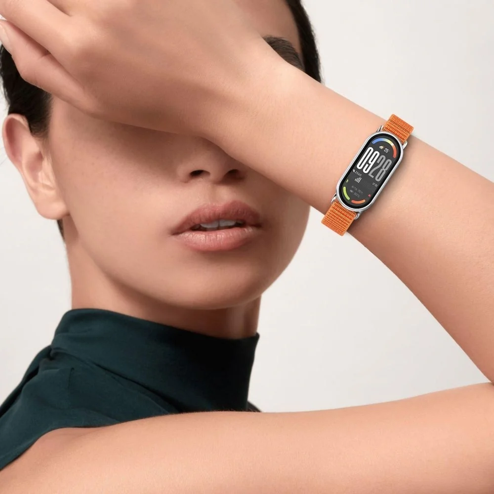 Armband für Xiaomi Smart Band 10 / 9 / 9 NFC / 8, Tech-Protect Nylon Strap,Orange/Grau - Image 5