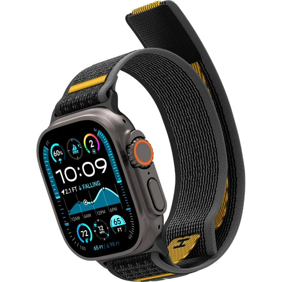 Armband für Apple Watch 49/46/45/44 mm, Spigen Athlex Air, Schwarz - Image 4