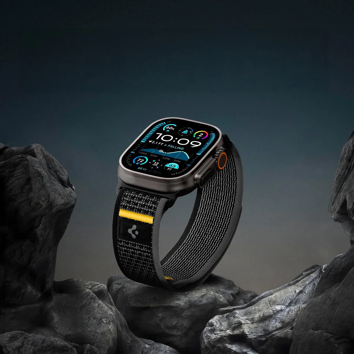 Armband für Apple Watch 49/46/45/44 mm, Spigen Athlex Air, Schwarz - Image 9