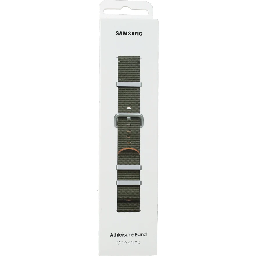 Armband für Galaxy Watch 4/4 Classic/5/5 Pro/6/6 Classic/7/FE, Samsung Athleisure Band, M/L, Dunkelgrün