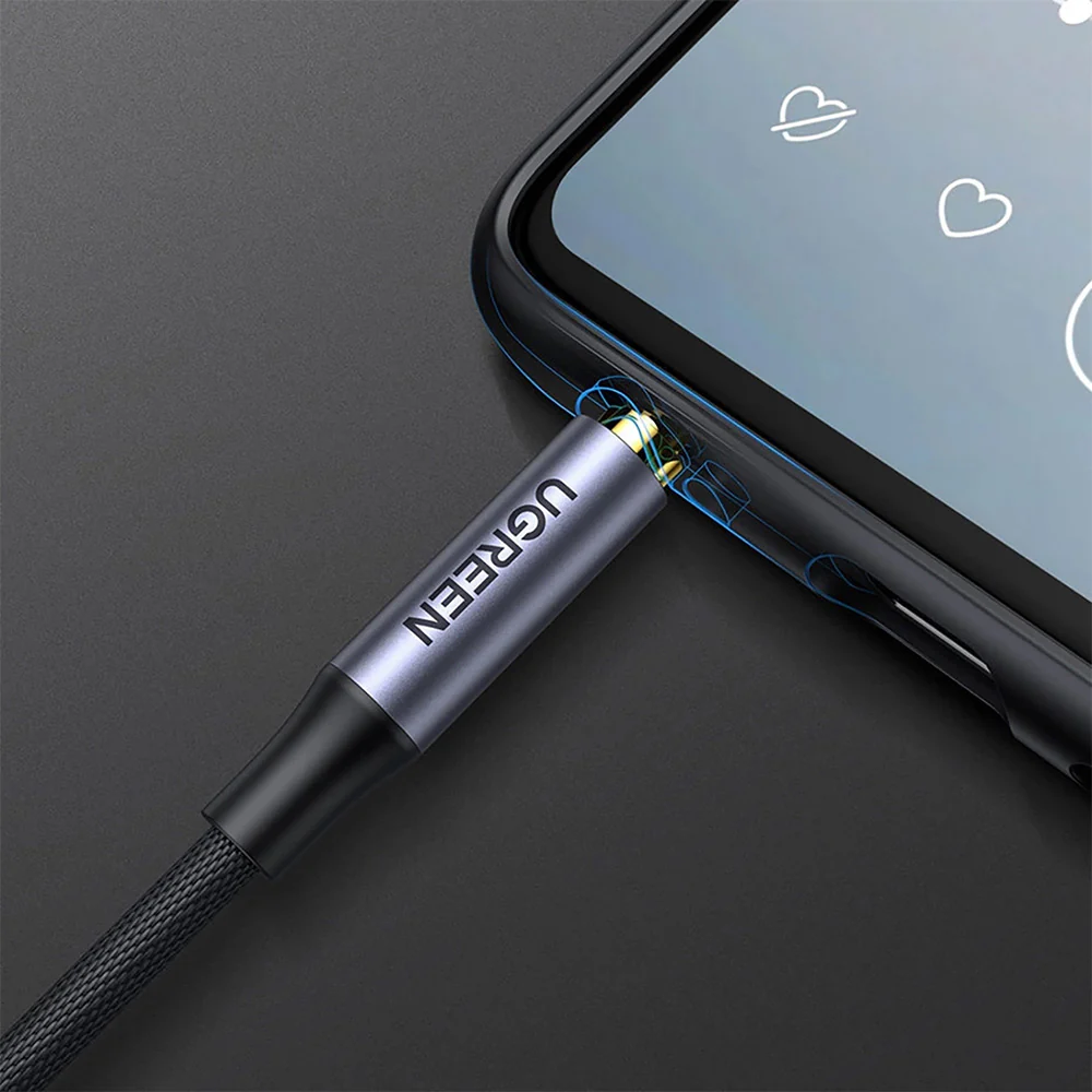 Audiokabel AUX Mini-Jack 3,5 mm (männlich) zu Mini-Jack 3,5 mm (männlich), Ugreen AV183, 1m, Schwarz - Image 3