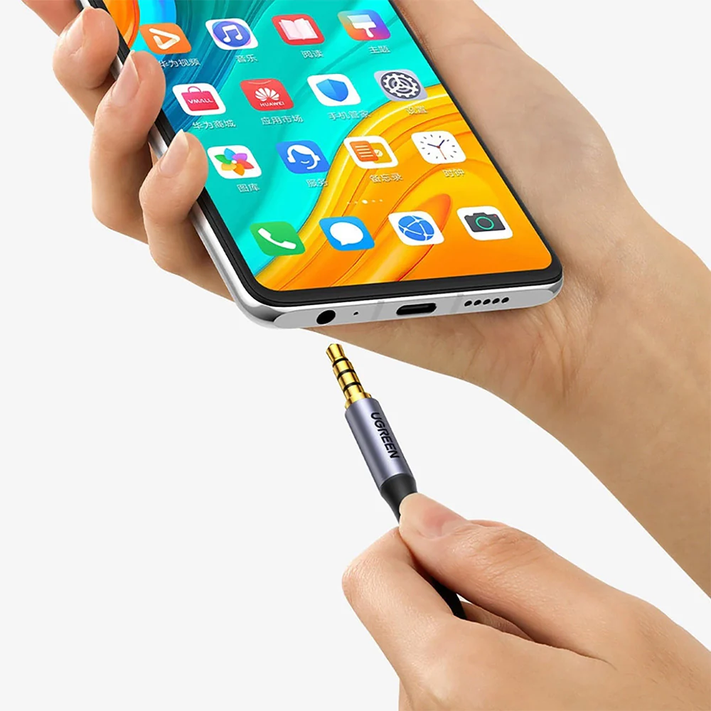 Audiokabel AUX Mini-Jack 3,5 mm (männlich) zu Mini-Jack 3,5 mm (männlich), Ugreen AV183, 1m, Schwarz - Image 5