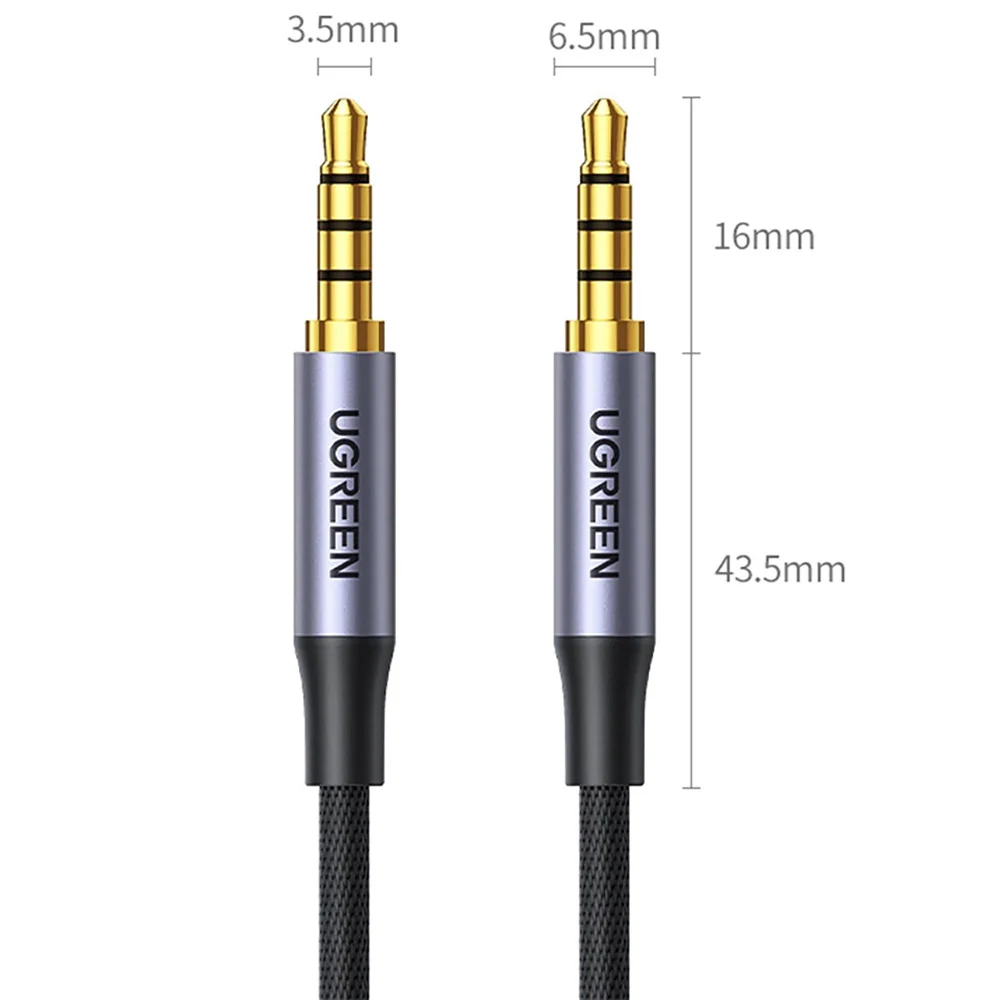 Audiokabel AUX Mini-Jack 3,5 mm (männlich) zu Mini-Jack 3,5 mm (männlich), Ugreen AV183, 1m, Schwarz - Image 7