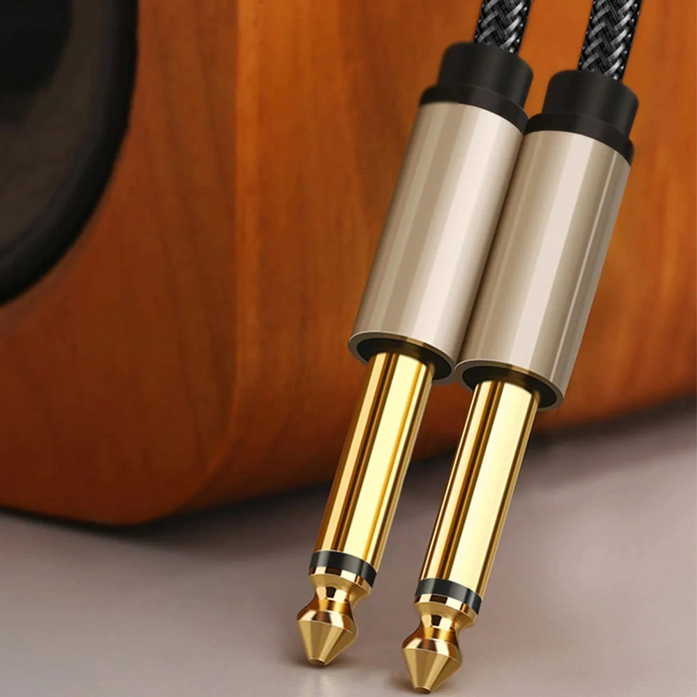 Audiokabel Jack 6,35mm (2x männlich), 1m, Ugreen AV128, Schwarz-Grau - Image 8