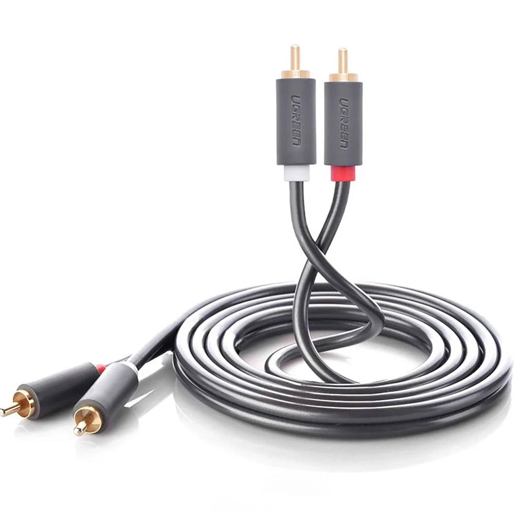 Audiokabel Ugreen 2RCA zu 2RCA (männlich), 2m, Ugreen AV104, Dunkelgrau - Image 5