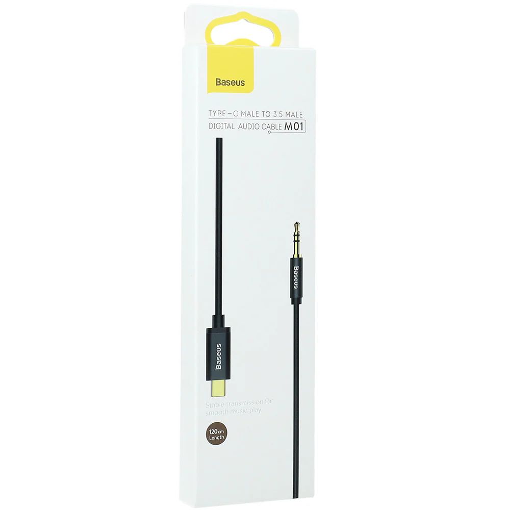 Audiokabel USB-C zu AUX 3,5 mm mini jack für Smartphone/Tablet, 1,2m, Baseus Yiven M01, Schwarz-Gold - Image 13