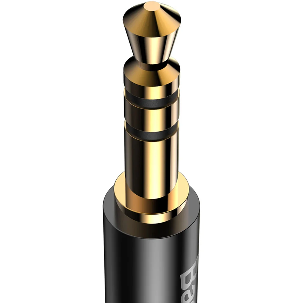 Audiokabel USB-C zu AUX 3,5 mm mini jack für Smartphone/Tablet, 1,2m, Baseus Yiven M01, Schwarz-Gold - Image 3