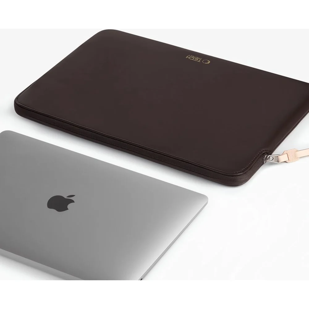 Laptoptasche für 13-14“ Laptop, Tech-Protect Fleeke,  Dunkelbraun - Image 4