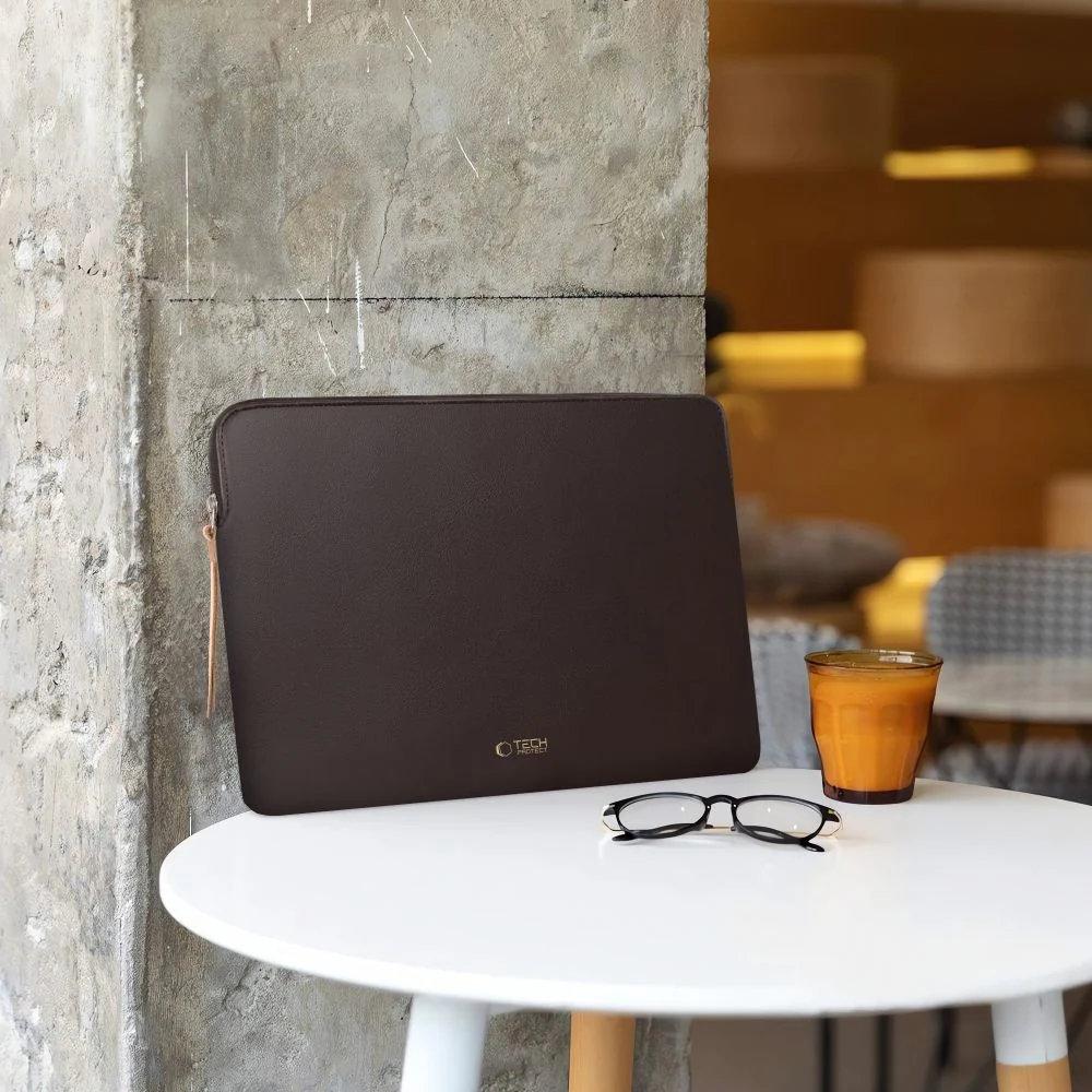 Laptoptasche für 13-14“ Laptop, Tech-Protect Fleeke,  Dunkelbraun - Image 9