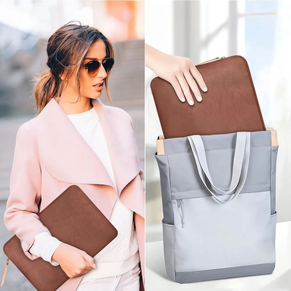 Laptoptasche für 15-16“ Laptop, Tech-Protect Fleeke, Braun - Image 14