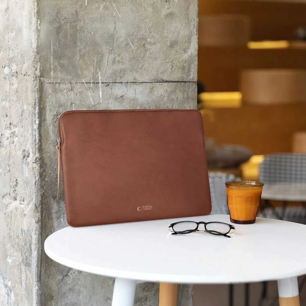 Laptoptasche für 15-16“ Laptop, Tech-Protect Fleeke, Braun - Image 9
