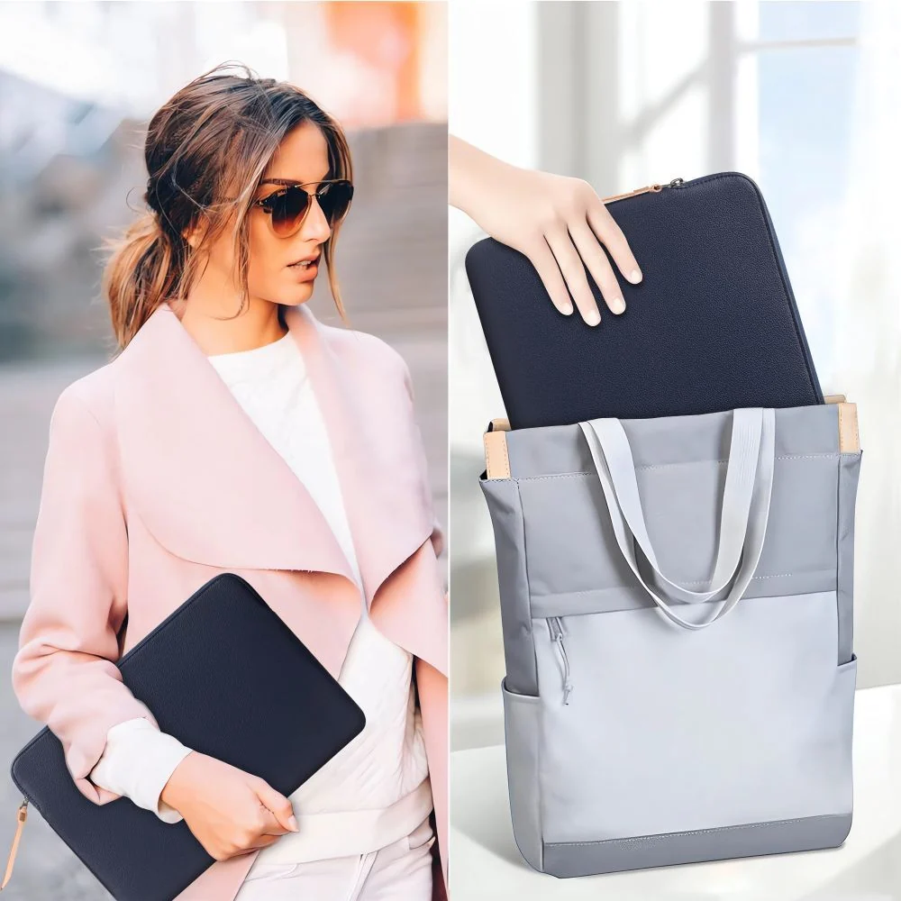 Laptoptasche für 15-16“ Laptop, Tech-Protect Fleeke, Dunkelblau - Image 14