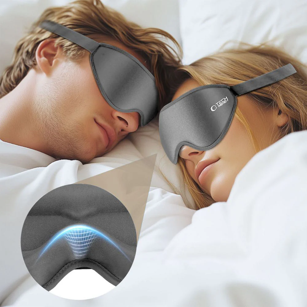Augenmaske ohne Druck, Tech-Protect Eyeshade Sleep, Grau - Image 5