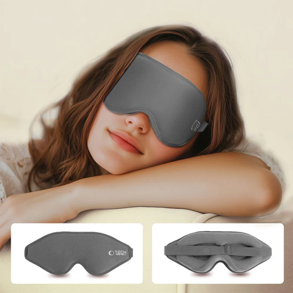 Augenmaske ohne Druck, Tech-Protect Eyeshade Sleep, Grau - Image 6