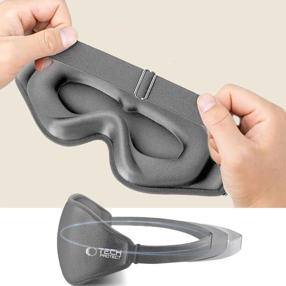 Augenmaske ohne Druck, Tech-Protect Eyeshade Sleep, Grau - Image 7