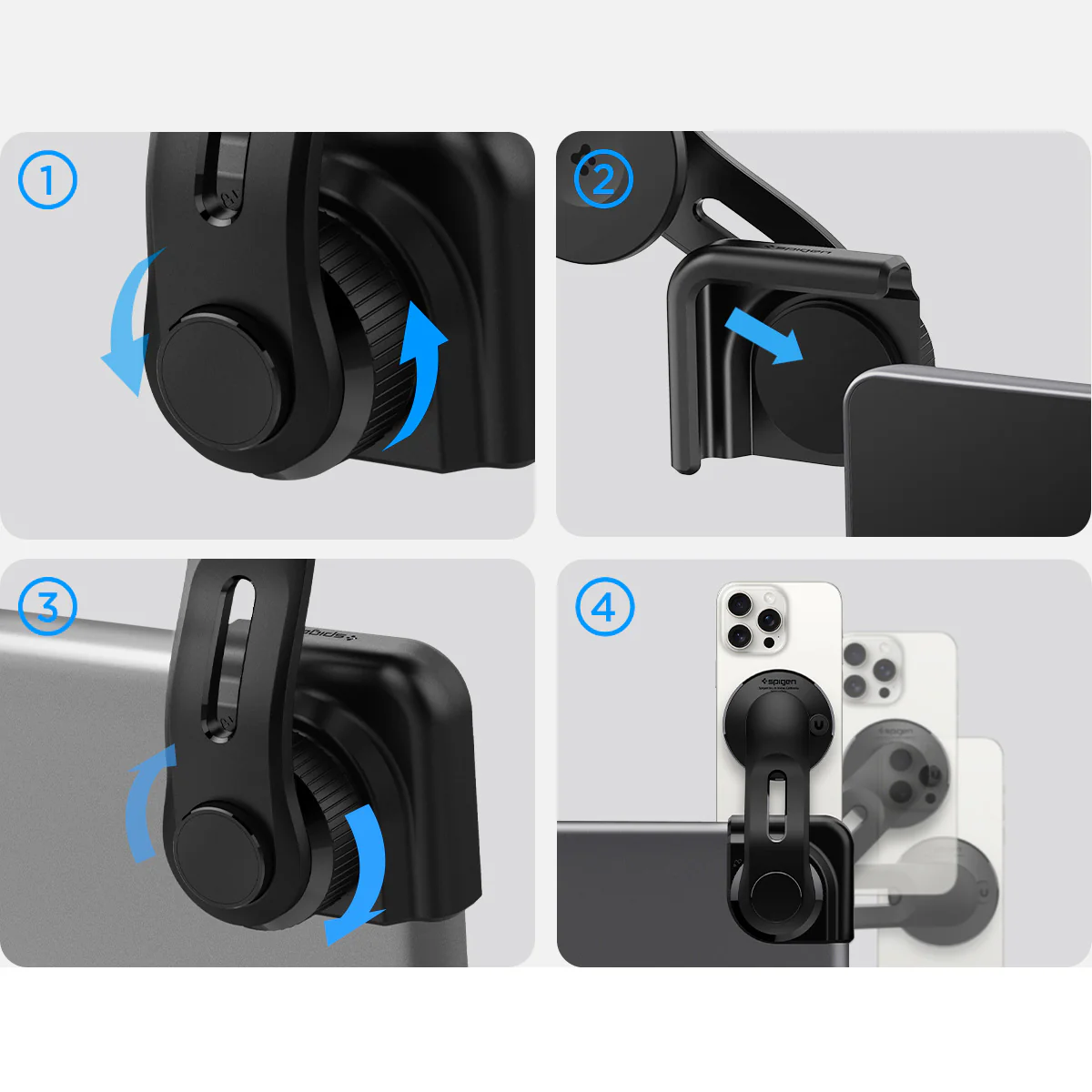 Auto Handyhalterung für Tesla Model 3/X/S/Y/Cybertruck, Spigen TapLock Car Mount Holder für iPhone mit MagSafe, Schwarz - Image 13