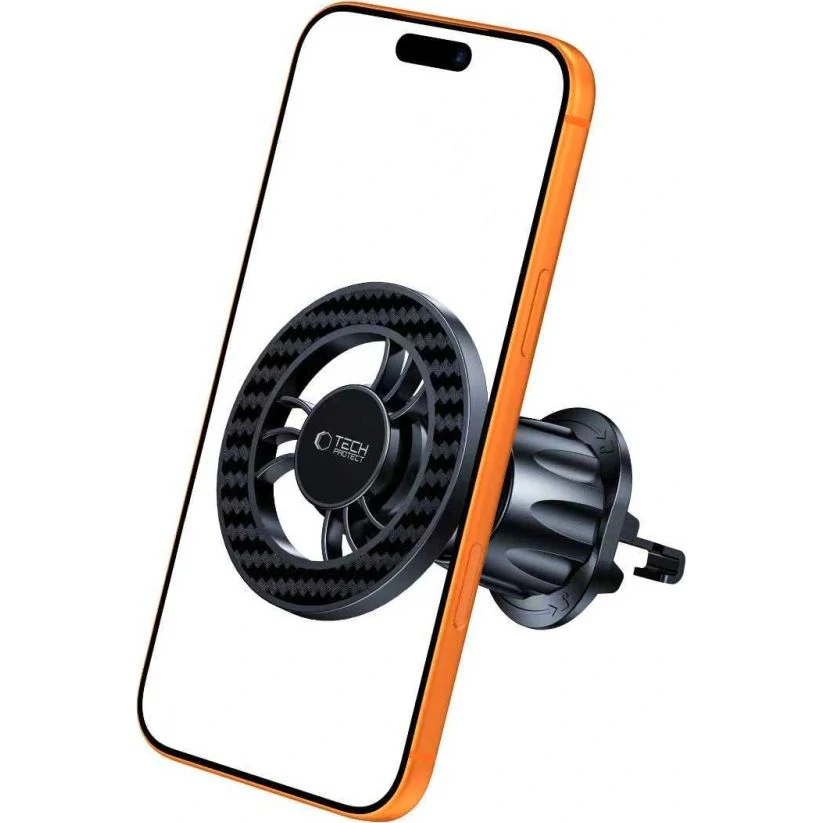 Magnetische Handy-Halterung für Lüftungsgitter Tech-Protect N56 Magnetic Vent Car mit MagSafe, Karbon Schwarz - Image 2