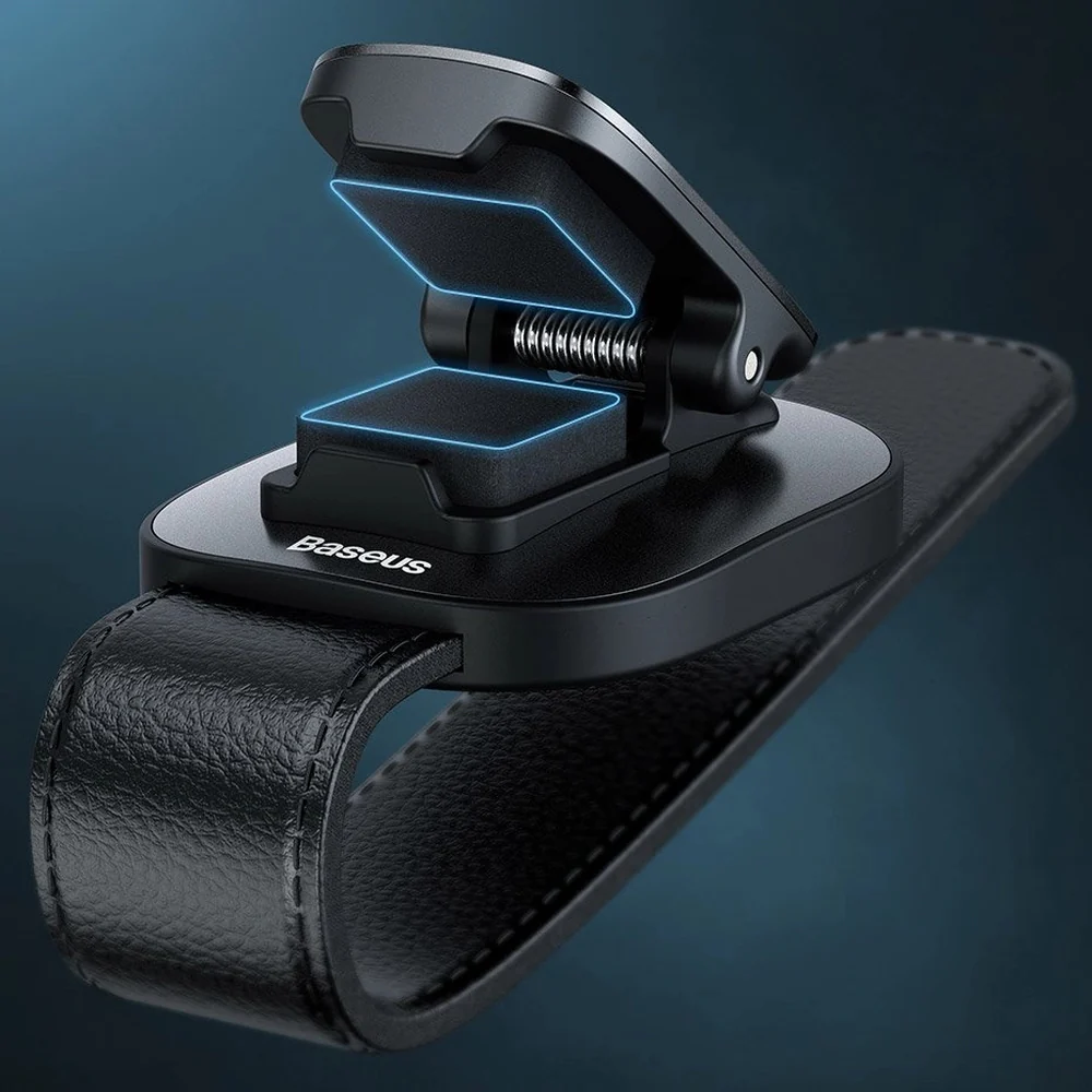 Autohalterung / Brillenclip Baseus Platinum Vehicle Eyewear Clip, Schwarz / Silbern - Image 11