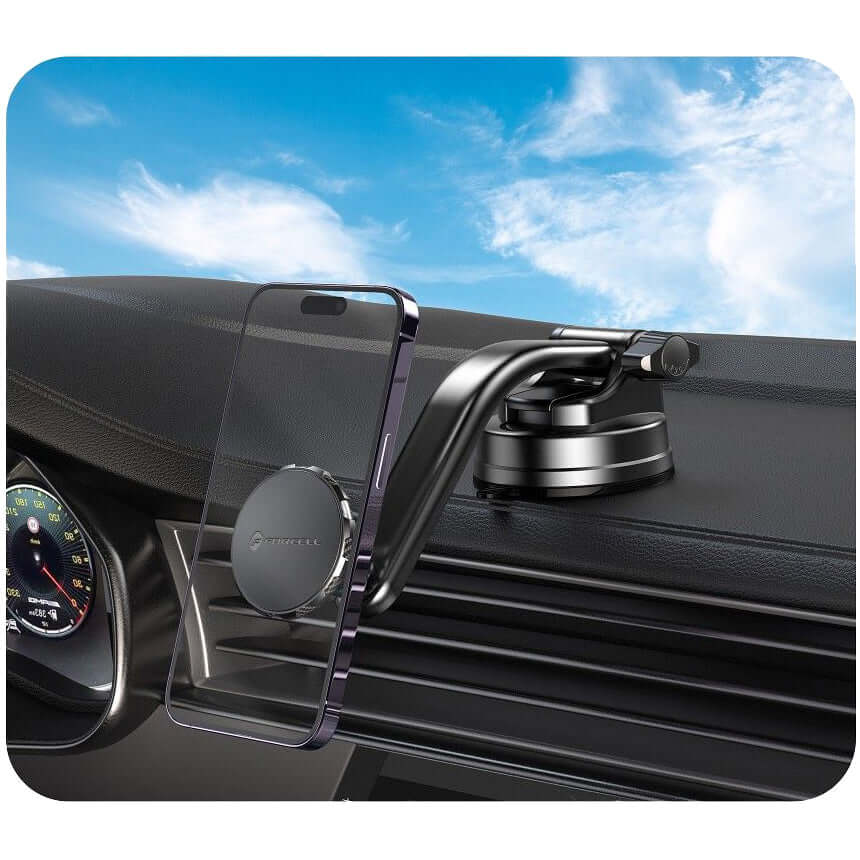 Autohalterung für Armaturenbrett/Glas/Lüftungsöffnungen, Magnetische Forcell F-Grip MagLuxe, Schwarz - Image 5