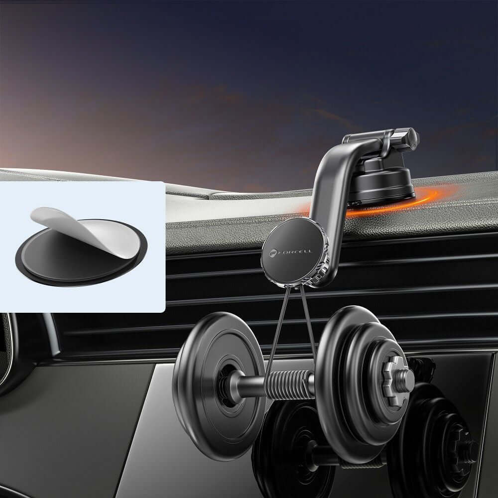 Autohalterung für Armaturenbrett/Glas/Lüftungsöffnungen, Magnetische Forcell F-Grip MagLuxe, Schwarz - Image 7