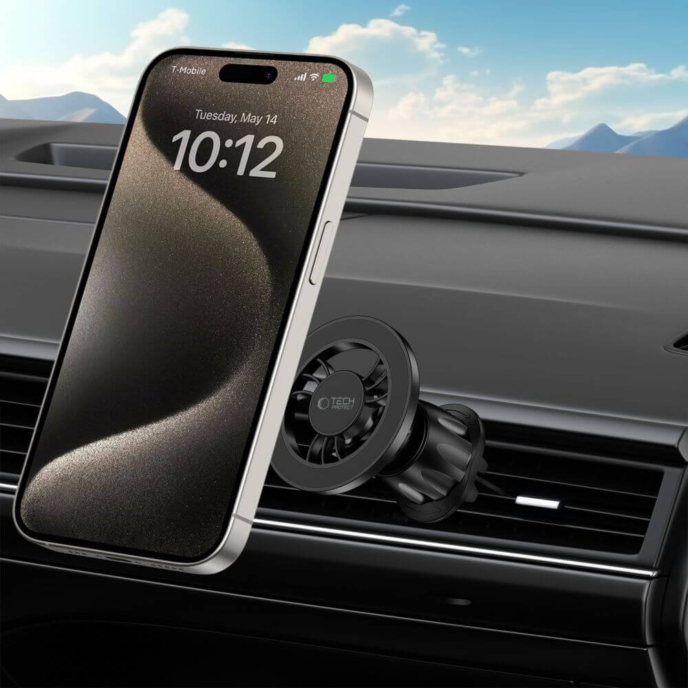 Autohalterung für Lüftungsgitter, CD-Schacht, Magnetische für MagSafe Tech-Protect N56 Magnetic CD & Vent Car Mount, Schwarz - Image 12