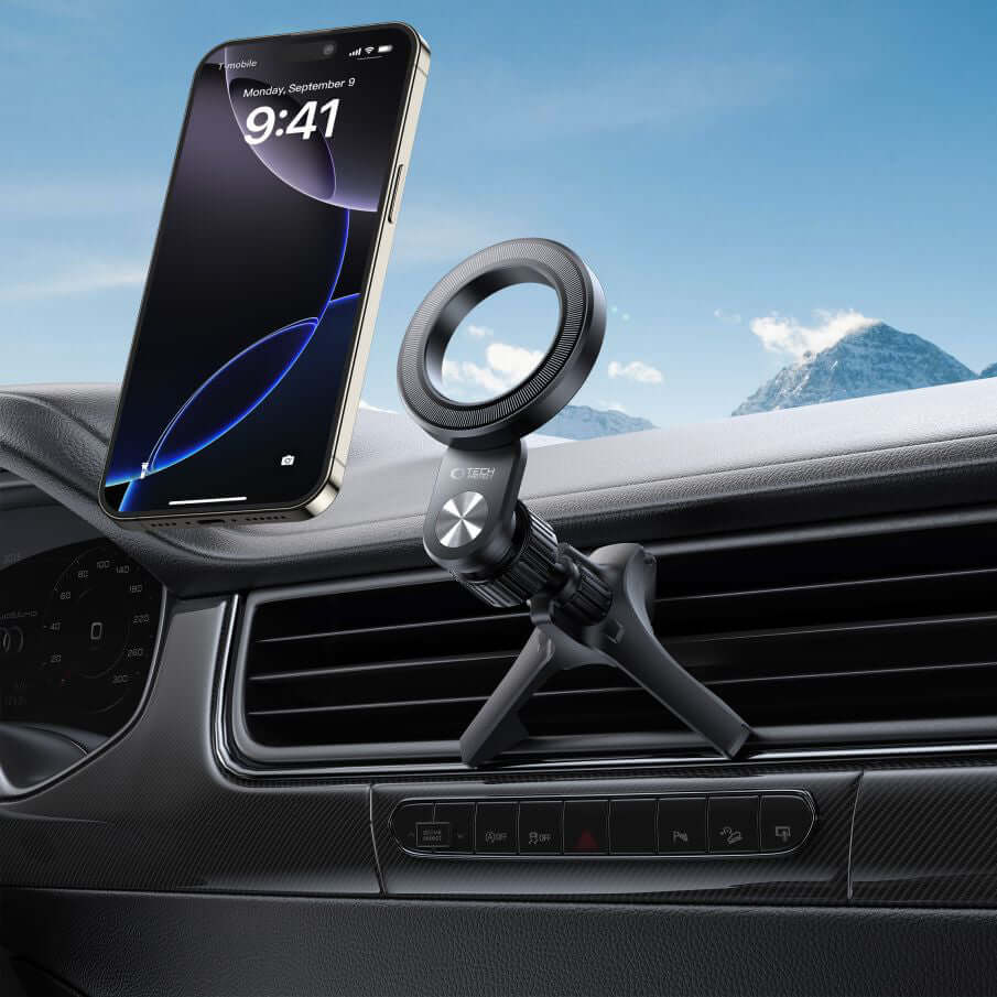 Autohalterung für Lüftungsgitter, Magnetische für MagSafe Tech-Protect N53 Magnetic Stable Vent Car Mount, Schwarz - Image 6