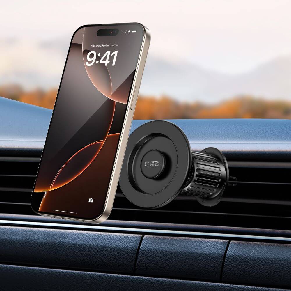 Autohalterung für Lüftungsgitter, Magnetische für MagSafe Tech-Protect N56 Magnetic Vent Car Mount, Schwarz - Image 4