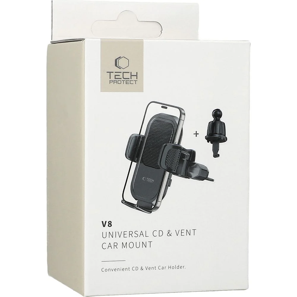 Autohalterung für Lüftungsschlitze / CD-Schacht Tech-Protect V8 Universal, Schwarz - Image 10