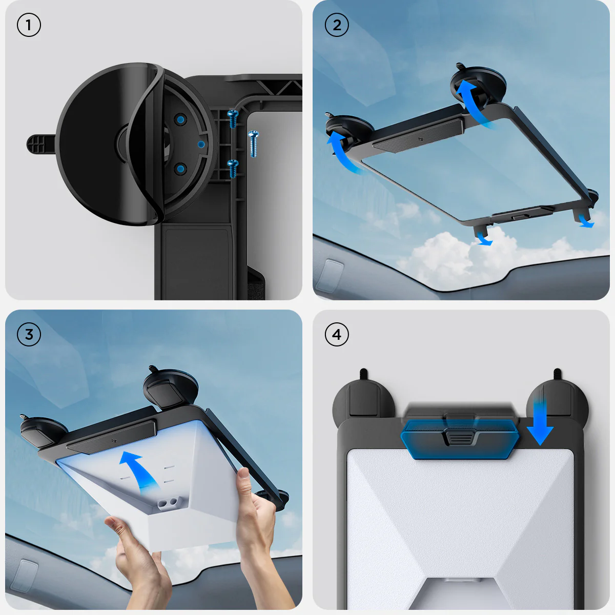 Autohalterung für Starlink Mini, Spigen Window Car Mount STL100, Schwarz - Image 11