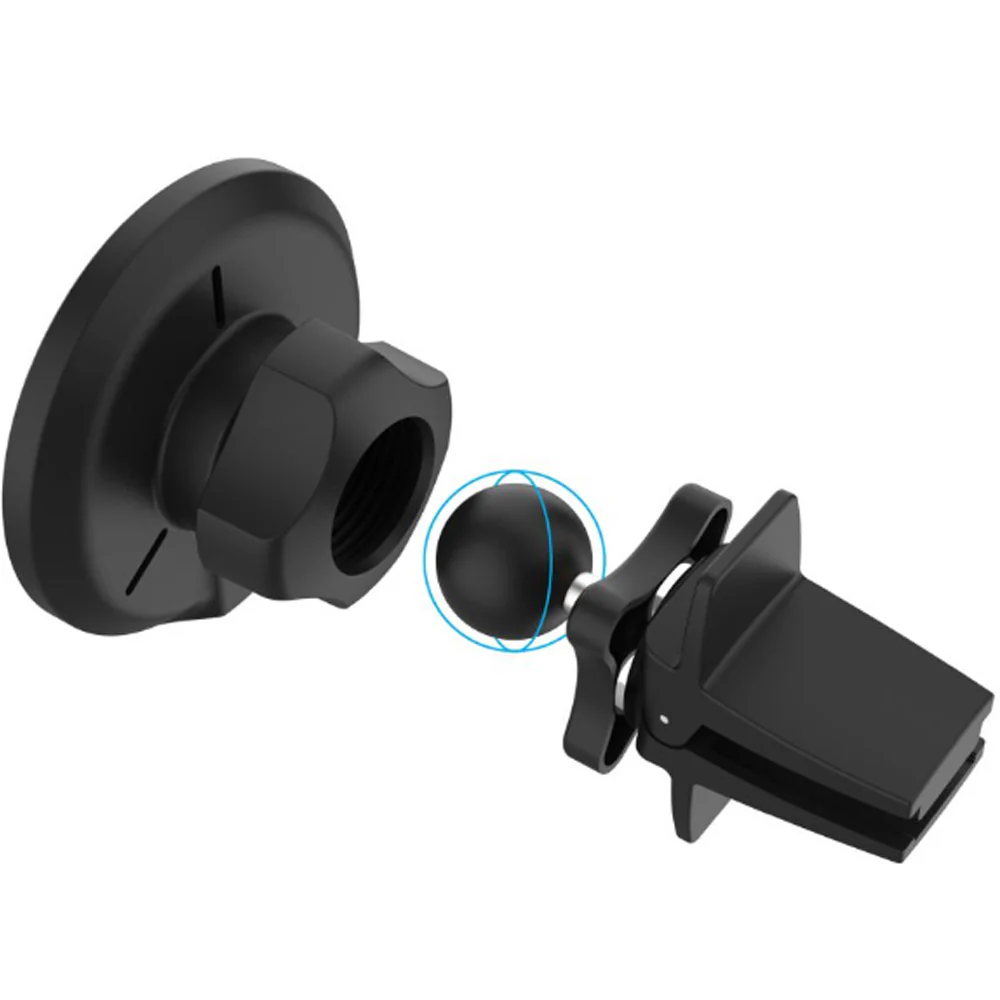 Autohalterung Magnetische zum Lüftungsgitter für MagSafe, Fixed MagRound 2 Qi2 15W, Schwarz - Image 4
