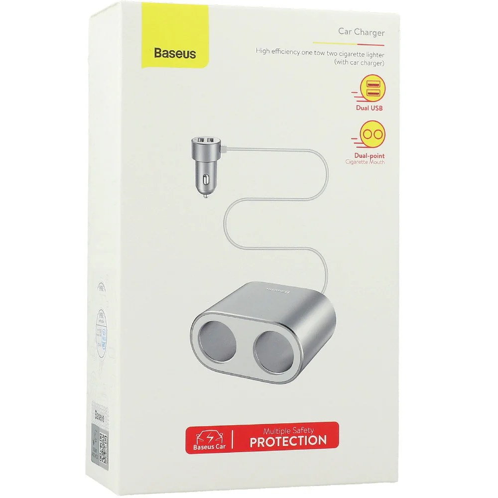 Autoladegerät 2x USB-A, duale Zigarettenanzünderbuchse, Silbern - Image 9